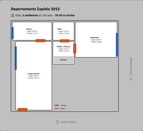 Departamento 2 amb. - Luminoso - Por escalera