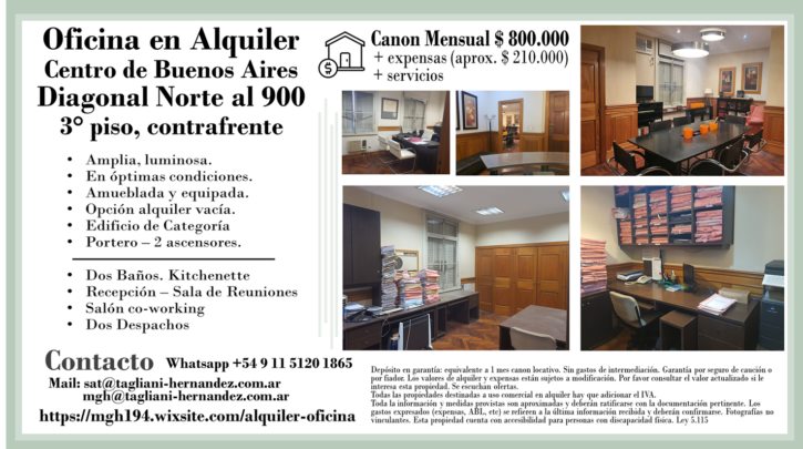OFICINA EN ALQUILER - 100M2 - despachos y salon co-work- ZONA CENTRO - LISTA PARA INGRESAR - EXCELENTE ESTADO.