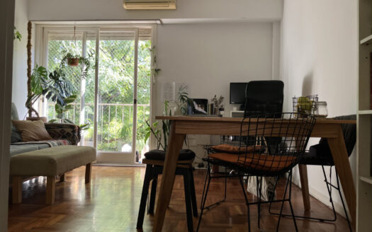 Excelente departamento dos ambientes y balcón corrido con vista a Plaza Alberti